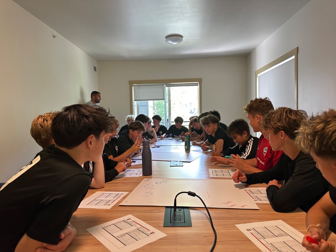 Classroom session around the table